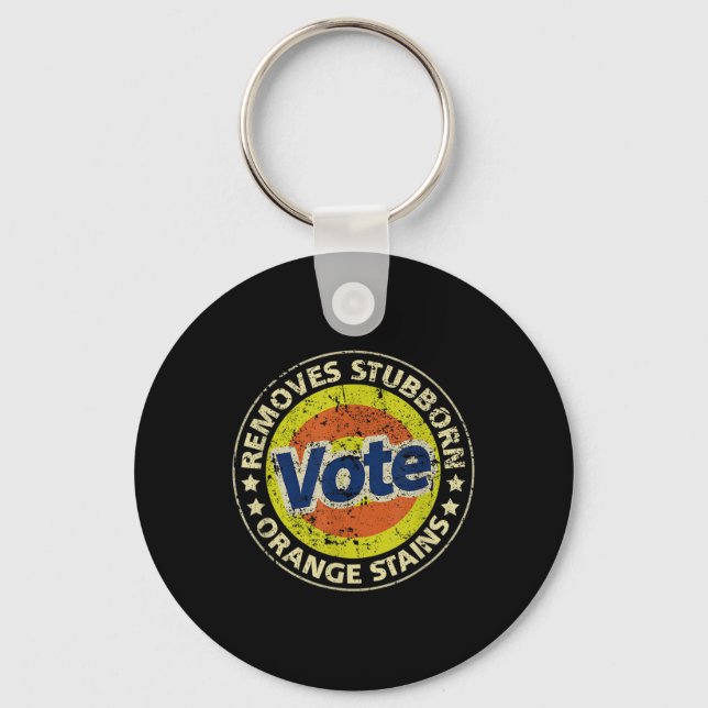 Porte-clés Les cadeaux drôles de détergents anti-Trump (Recto)