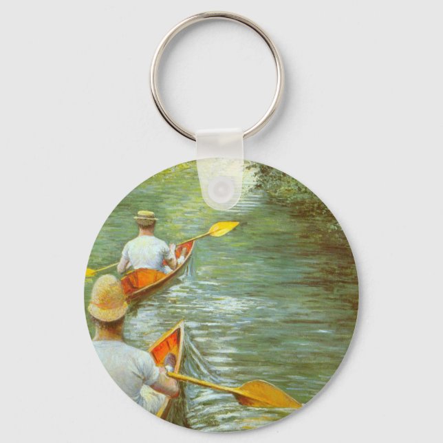 Porte-clés Les Canoës, Perissoires par Gustave Caillebotte (Recto)