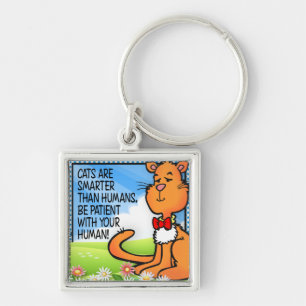 Porte-clés Les chats sont plus intelligents