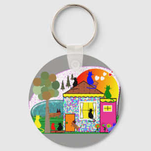 Porte-clés Les chats succèdent la Chambre