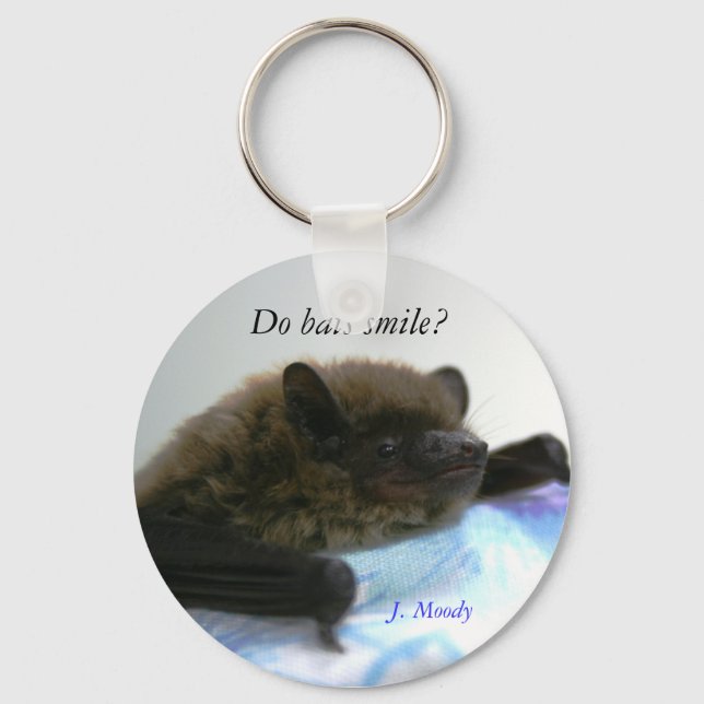 Porte-clés "Les chauves-souris sourient-elles ?" (Recto)