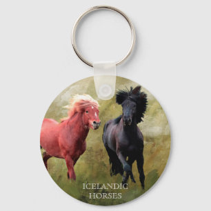 Porte-clés Les chevaux islandais
