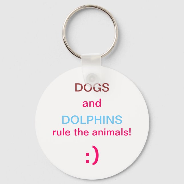 Porte-clés LES CHIENS DE BASE ET LES DOLPHINS GOUVERNENT LE p (Recto)