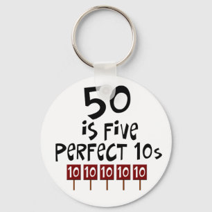Porte-clés les cinquantième cadeaux d'anniversaire, 50 est 5