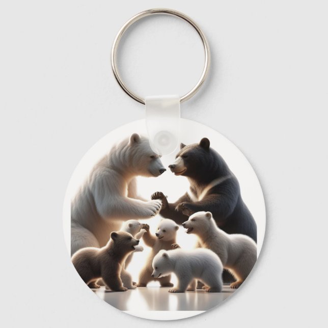 Porte-clés Les clés de maman 🔑 💙 💓 (Recto)