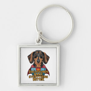 Porte-clés Les Dachshunds rendent tout meilleur