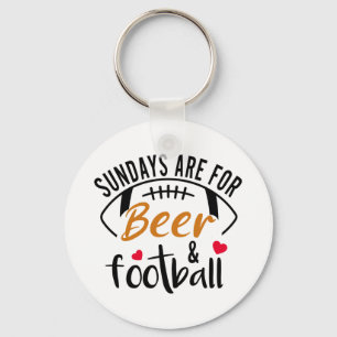 Porte-clés Les dimanches sont pour Bière et    FootballKeych