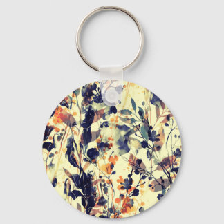 Porte-clés Les empreintes de la nature : Feuilles floraux san