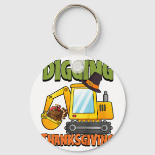 Porte-clés Les enfants creusent Thanksgiving Day Cool Excavat