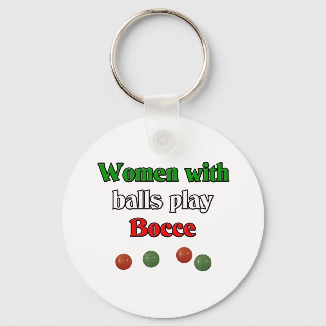 Porte-clés Les Femmes Avec Des Boules Jouent Bocce (Recto)
