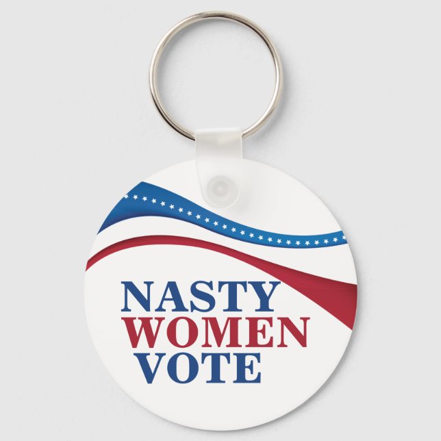 Porte-clés Les Femmes Nasty Votent L'Élection Féministe (Recto)