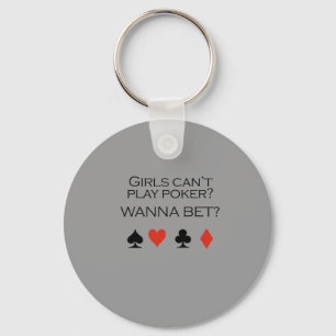 Porte-clés Les filles ne peuvent pas jouer le T-shirt de