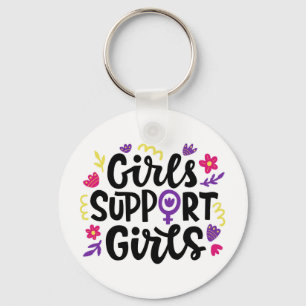 Porte-clés Les filles soutiennent les filles