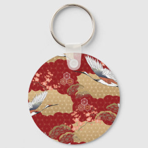 Porte-clés Les fleurs japonaises de kimono