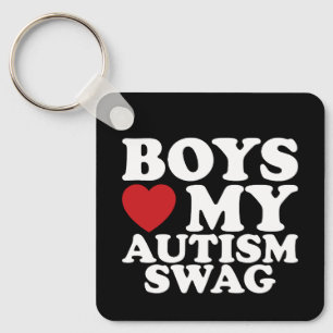 Porte-clés Les garçons aiment mon autisme Swag Sensibilisatio