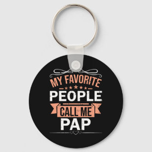 Porte-clés Les gens préférés m'appellent Pap Retro Men Fête d