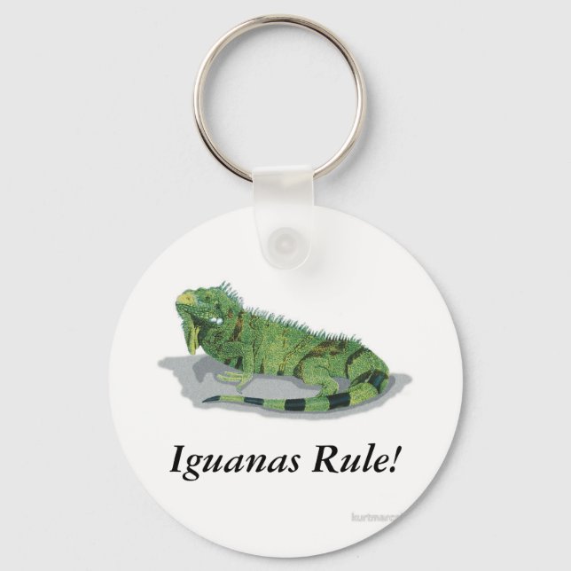 Porte-clés Les Iguanas gouvernent ! (Recto)