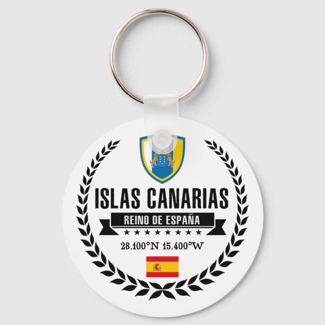 Porte-clés Les îles Canaries (Recto)