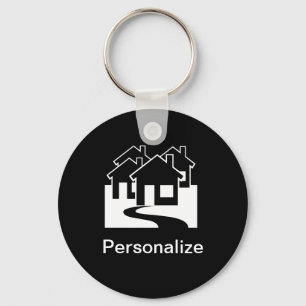 Porte-clés Les immobiliers personnalisables logent le porte -