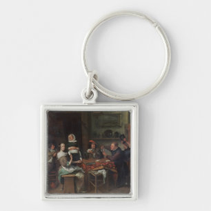 Porte-clés Les joueurs de carte