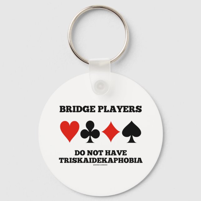 Porte-clés Les Joueurs De Pont N'Ont Pas Triskaidekaphobia (Recto)