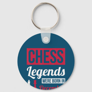Porte-clés les légendes des échecs sont nées en décembre cade