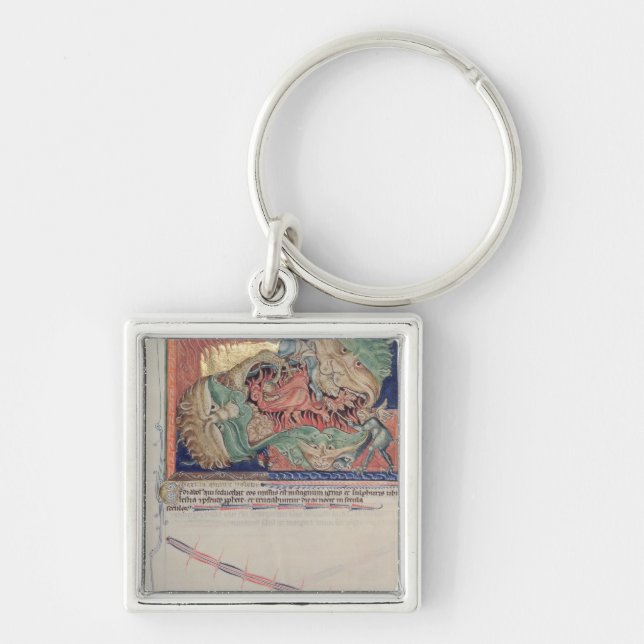 Porte-clés Les mâchoires de l'enfer avalant le dragon rouge (Devant)