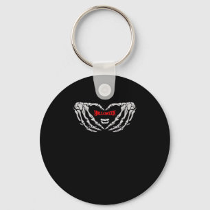 Porte-clés Les Mains De Squelette Se Plier Dans Un Coeur. Hal