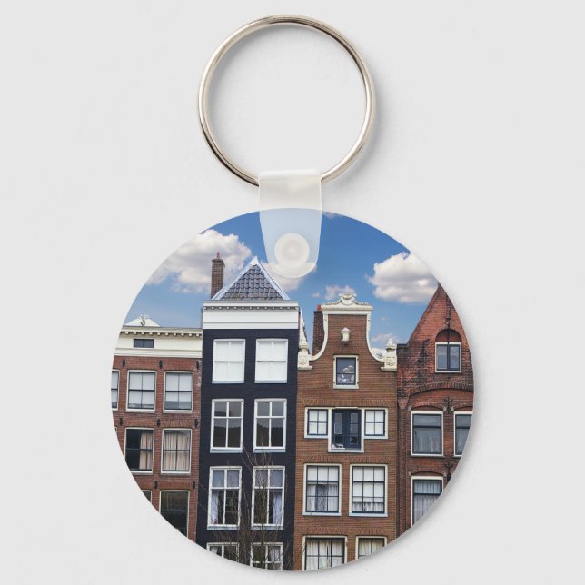 Porte-clés Les maisons du canal d'Amsterdam (Recto)