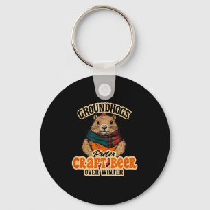 Porte-clés Les marmottes préfèrent la bière artisanale à l'hi