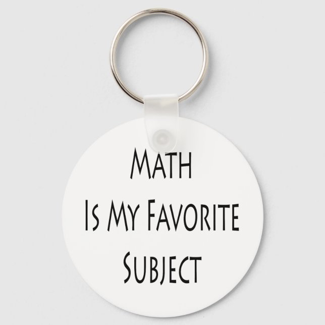 Porte-clés Les maths sont mon sujet favori (Recto)