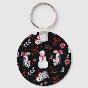 Porte-clés Les Meilleurs Pingouins de Noël