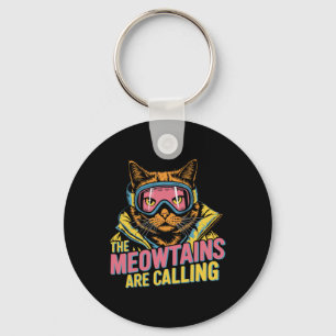 Porte-clés Les Meowtains Appelent Chat Snowboard Kids M