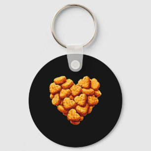 Porte-clés Les Nuggets De Poulet Sont Mon Coeur Valentin Drôl