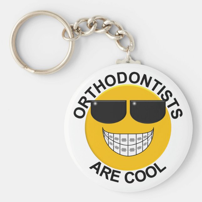 Porte-clés Les Orthodontistes Sont Cool Visages Face Porte -  (Devant)