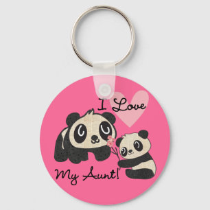Porte-clés Les pandas I aiment ma tante
