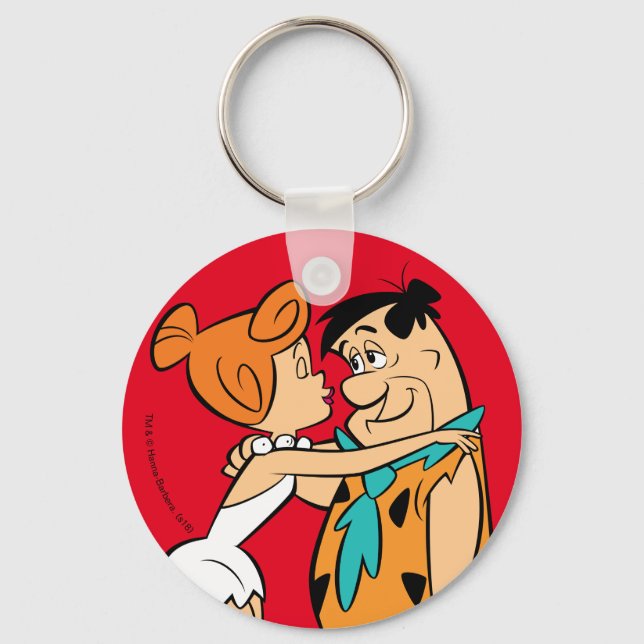 Porte-clés Les Pierrafeu | Wilma Kissing Fred (Recto)