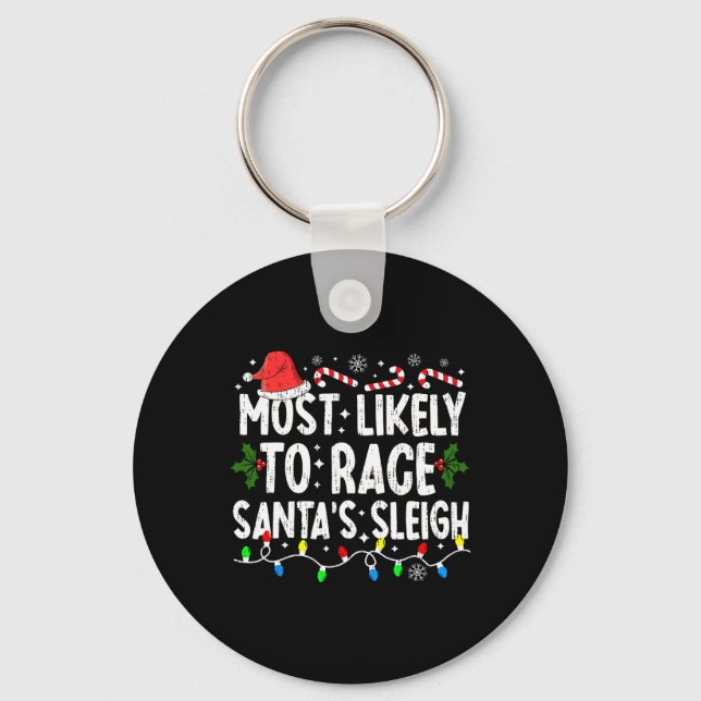 Porte-clés Les Plus Susceptibles De Faire Course Père Noël Un (Recto)