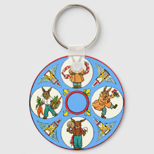 Porte-clés les quatre saisons d’un lapin