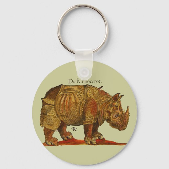 Porte-clés Les rhinocéros de Durer (Recto)