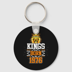 Porte-clés Les rois naissent en 1976 Lion Cadeaux d'anniversa