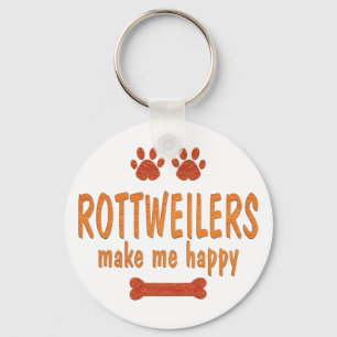 Porte-clés Les Rottweilers me rendent heureux