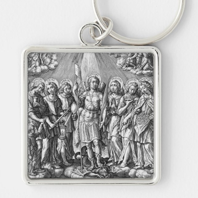 Porte-clés Les Sept Archanges (M 034; Gravure) (Devant)