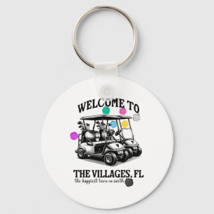 Porte-clés Les Villages Floride Fl Retraite Drôle Golf Loof
