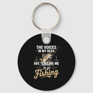 Porte-clés Les Voix Dans Ma Tête Qui Me Disent D'Aller Pêcher
