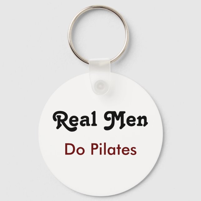 Porte-clés Les vrais hommes font des Pilates (Recto)
