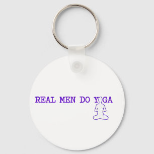 Porte-clés les vrais hommes font le yoga