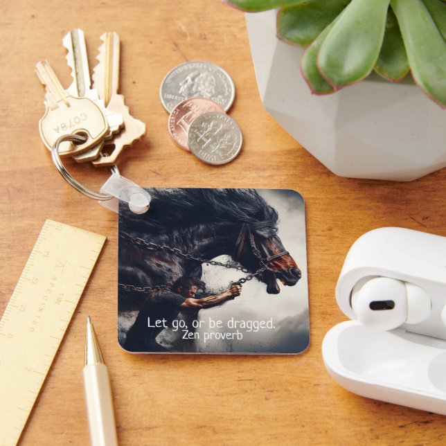 Porte-clés "Let Go" et puissant cheval (Bureau)