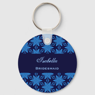 Porte-clés L'étoile bleue de faveur de mariage de demoiselle