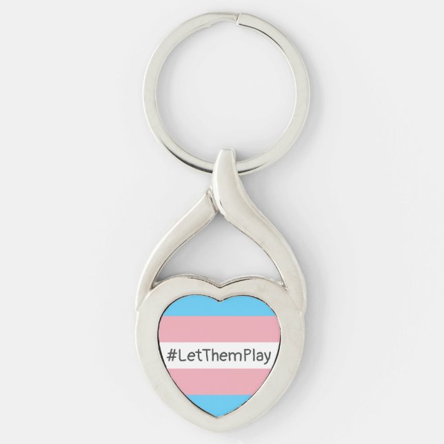 Porte-clés #Let'ThemPlay Drapeau Transgenre Athlètes (Devant)